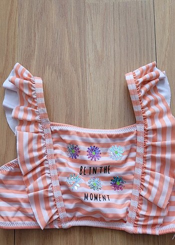 Penti Kız Çocuk Pembe Çizgili Bikini Takımı