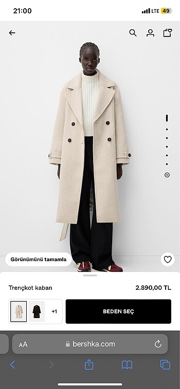 Bershka Trençkot Kaban