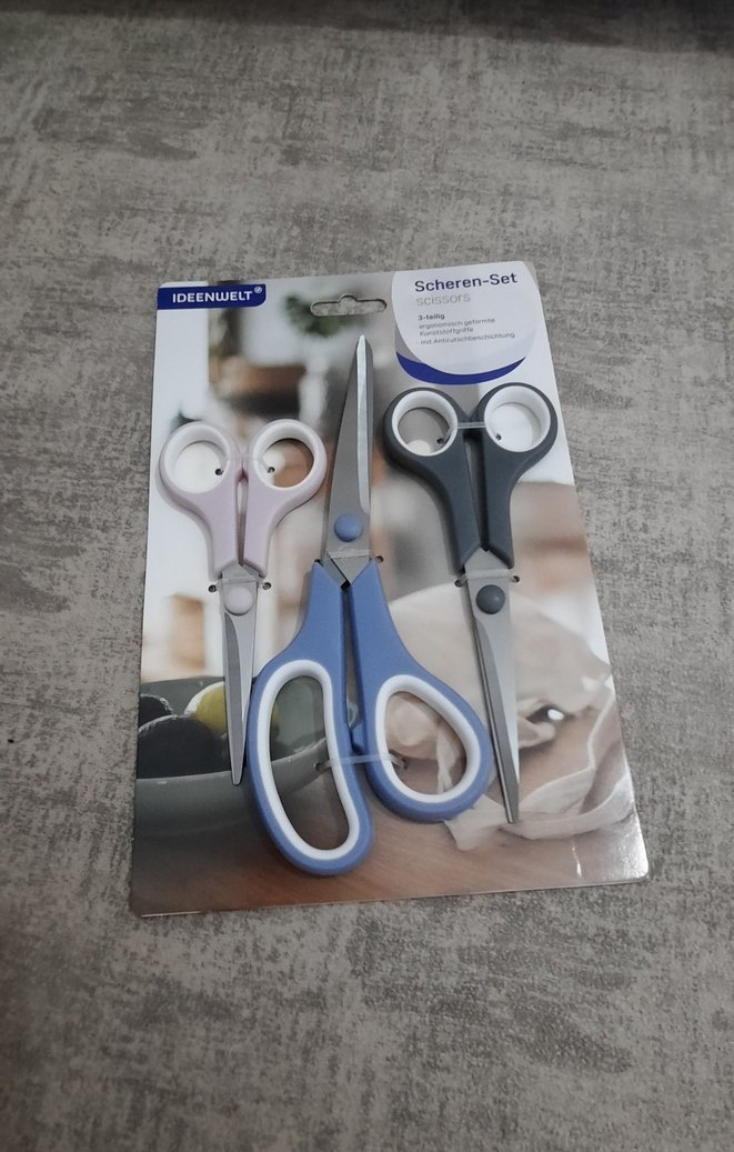 IDEENWELT 3'lü Makas Seti Gri Tonlarında - Görsel 3