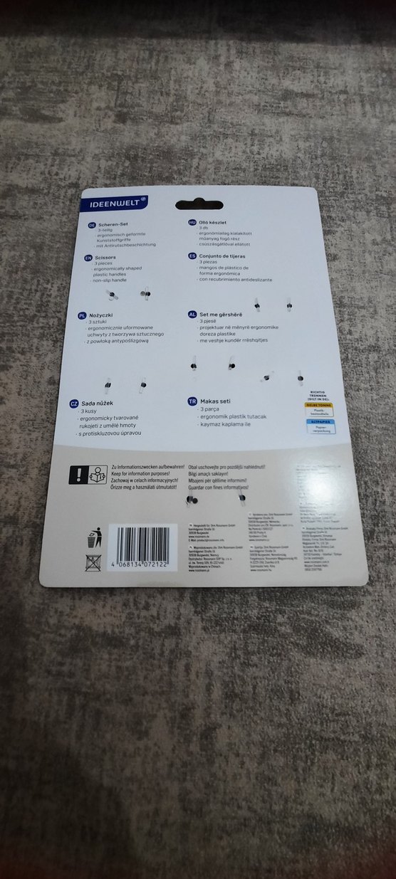 IDEENWELT 3'lü Makas Seti Gri Tonlarında - Görsel 2