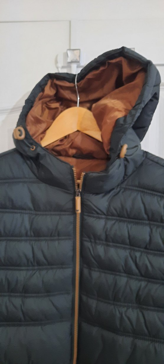 Haki renk Kapüşonlu Fermuarlı Erkek Yelek - Görsel 5