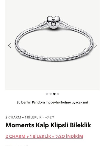  Beden Pandora orjinal bileklik