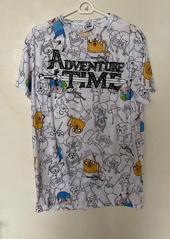 Renkli Adventure Time Baskılı Erkek Tişört