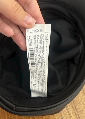 Stradivarius Siyah Deri Tokalı Biker Şapka - Görsel 3