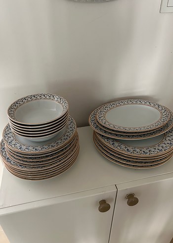 Diğer Bavaria takım /İşlemeli Desenli Mavi Yemek Takımı