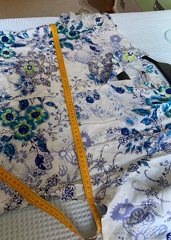 xl Beden Çiçek Desenli Bohem Tunik