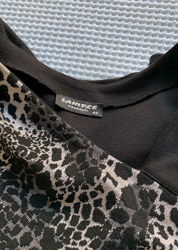 Desenli kalın penye elbise - Görsel 4