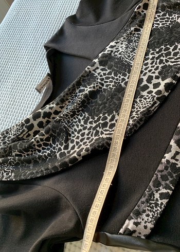 Desenli kalın penye elbise - Görsel 5