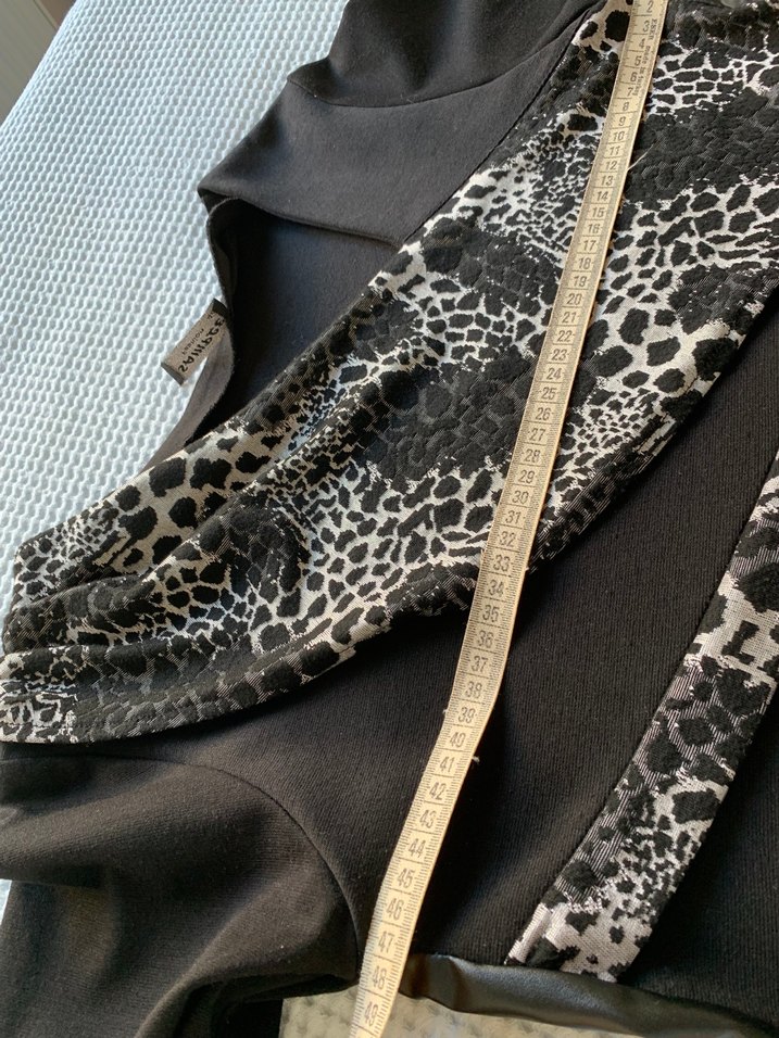 Desenli kalın penye elbise - Görsel 5