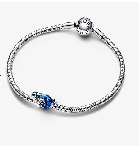 Beden Pandora Metalik Mavi Geko Charm