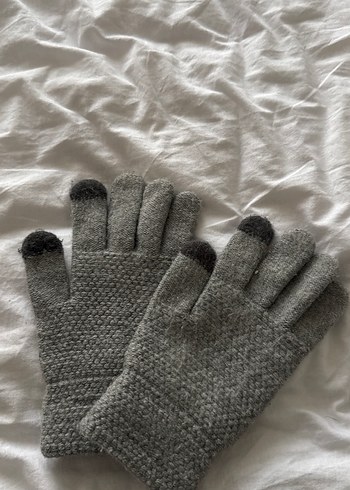 Gri Örgü çoçuk Eldiveni - Görsel 2