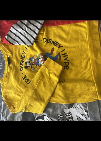 4 Yaş Beden Gri Mickey Mouse Baskılı Erkek Sweatshirt