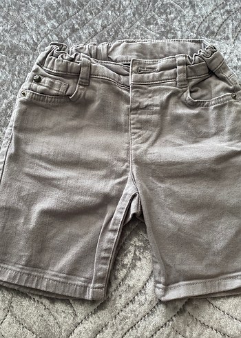 Gri Düğmeli Erkek Denim Şort