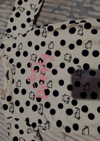 Beyaz Puantiyeli Kız Sweatshirt - Görsel 2