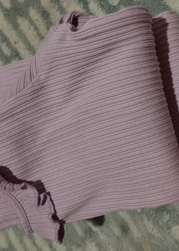 Mor Bebek Kız Uzun Kollu Düğmeli Takım - Görsel 4