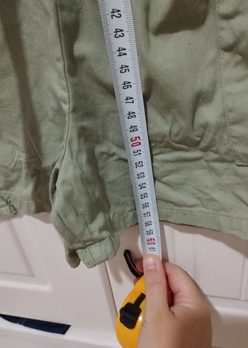 Kemerli Kısa Kollu Kadın Tulum - Görsel 5