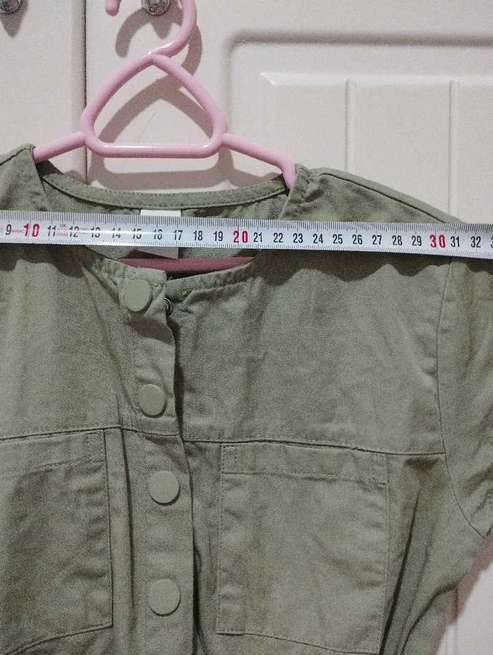 Kemerli Kısa Kollu Kadın Tulum - Görsel 4