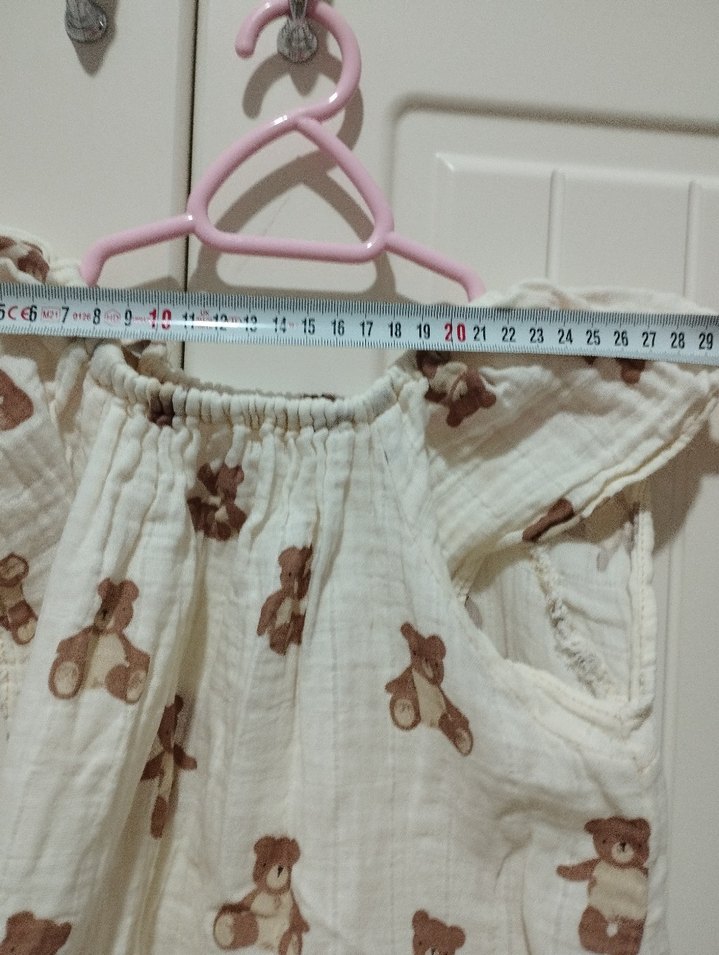 Kız Çocuk Kahverengi Bohem Elbise - Görsel 2