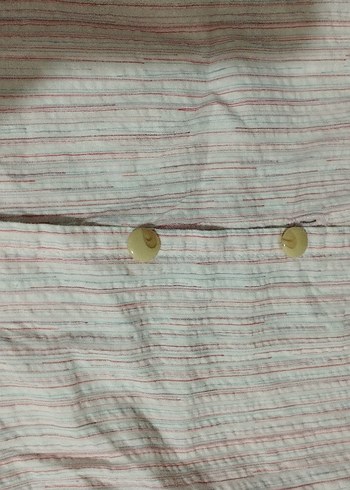 Kız Çocuk Beyaz Keten Düğmeli Straplez Bluz - Görsel 3