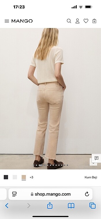 40 Beden Mango krem jean