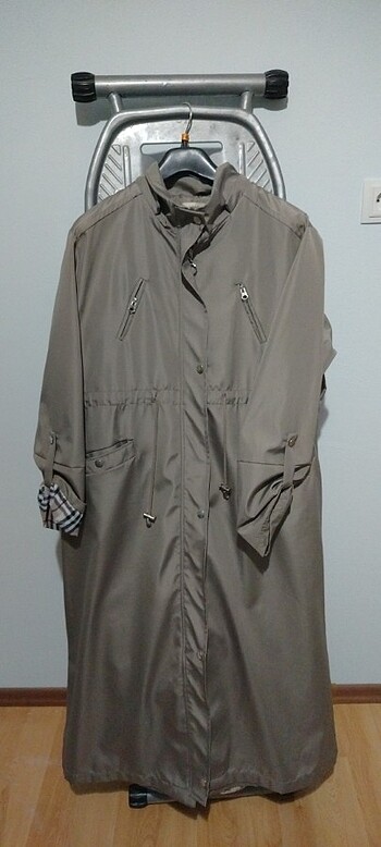 50 Beden ten rengi Renk Trenchcoat
