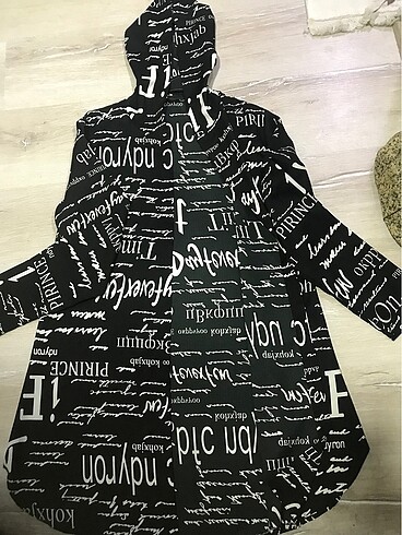 m Beden siyah Renk Bluz tunik kapüşonlu model