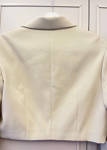 m Beden ten rengi Renk Bej Süet Mini Kadın Blazer Ceket