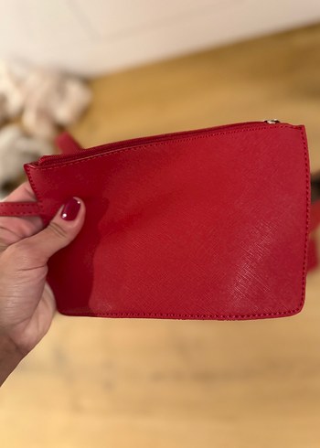  Beden kırmızı Renk DKNY Klasik Kırmızı Deri Kadın Çanta