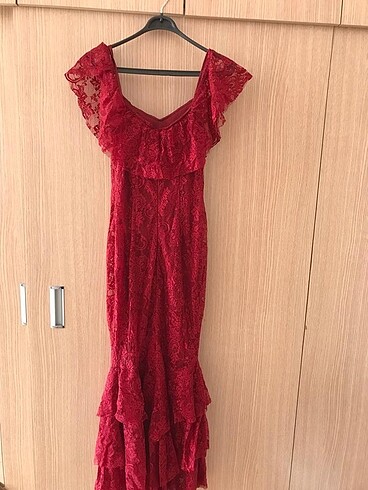 m Beden bordo Renk Trendyolmilla elbise