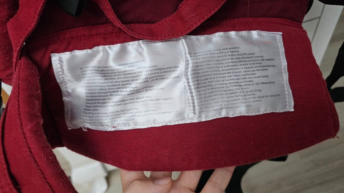 Bordo Bebek Taşıyıcı Kanguru Solomombaby - Görsel 5