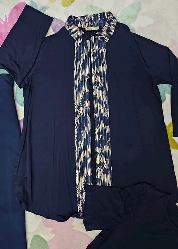 Kadın 3lü Takım Lacivert Yeni 52 L beden - Görsel 7