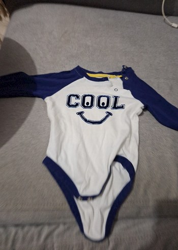 Uzun Kollu Fermuarlı Mavi Bebek Body - Görsel 4