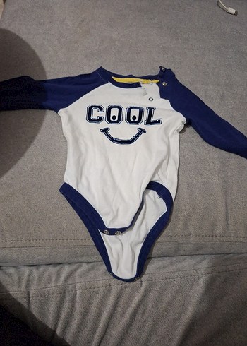 Uzun Kollu Fermuarlı Mavi Bebek Body - Görsel 3