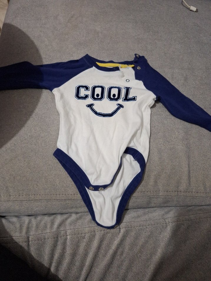 Uzun Kollu Fermuarlı Mavi Bebek Body - Görsel 3