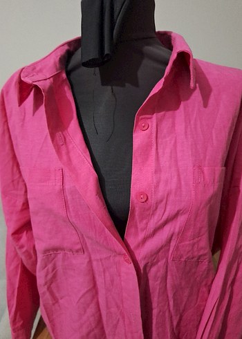 fusya renk bayan gömlek m beden - Görsel 4