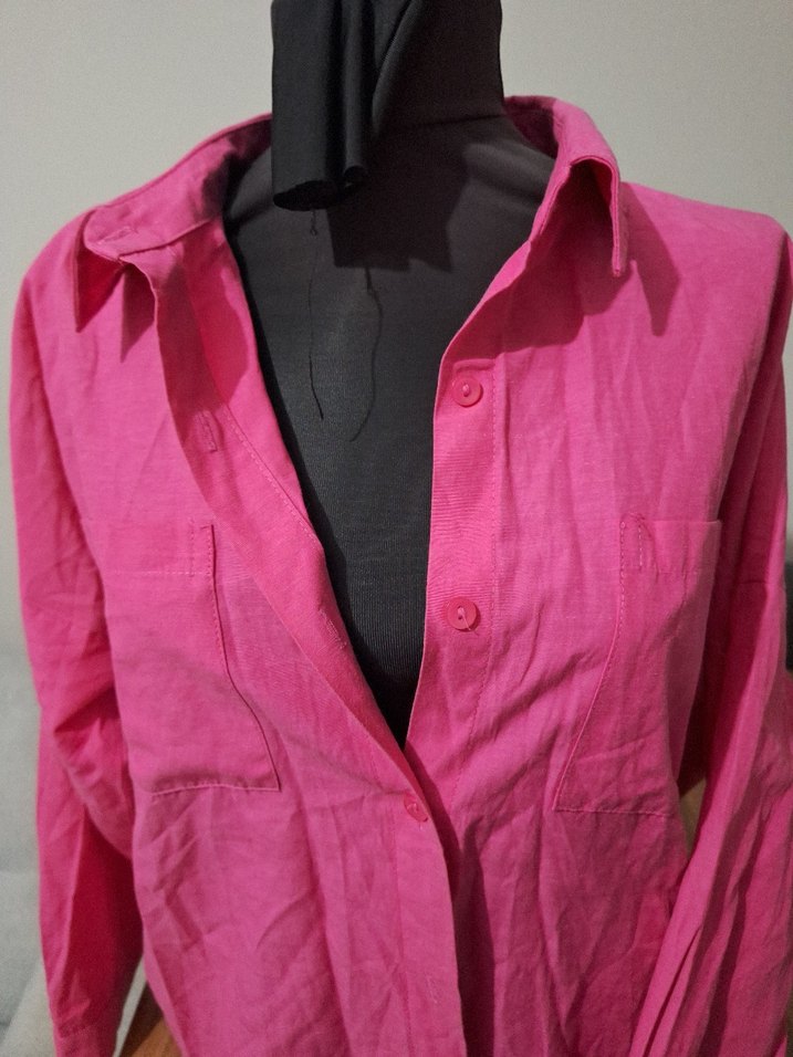 fusya renk bayan gömlek m beden - Görsel 4