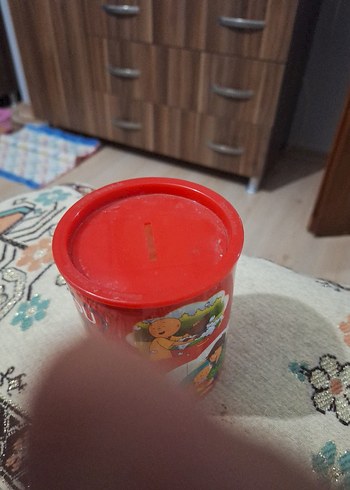 Çocuklar için Renkli Kırmızı kumbara - Görsel 5