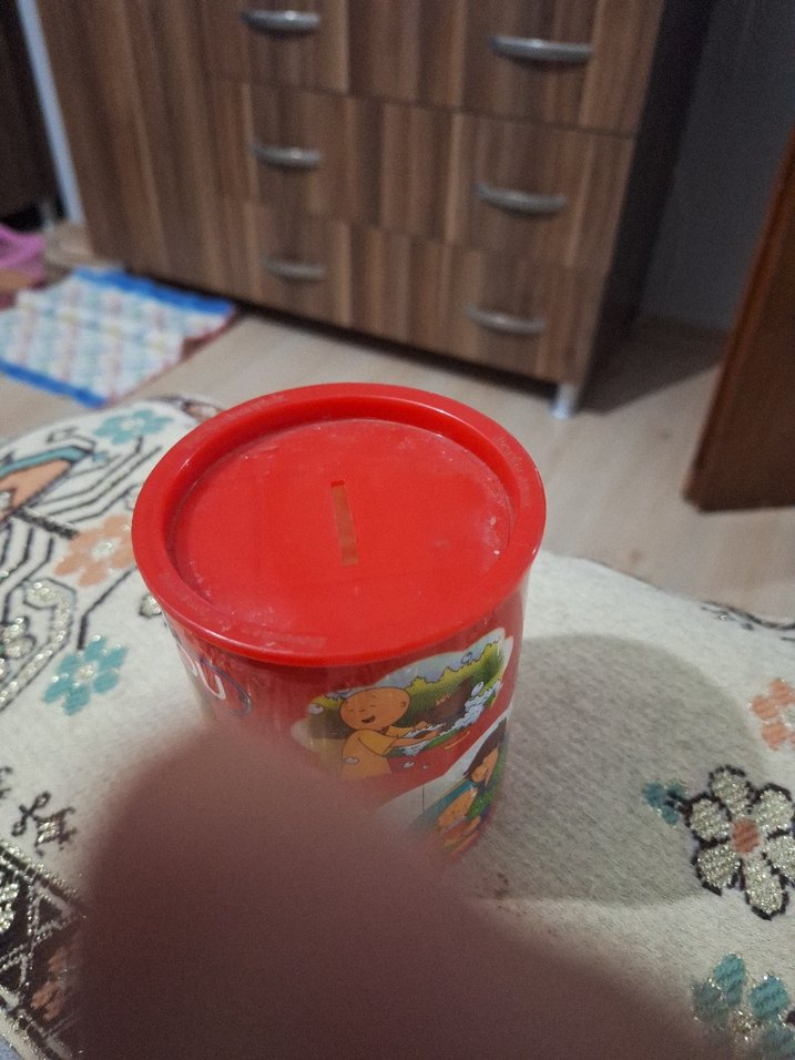 Çocuklar için Renkli Kırmızı kumbara - Görsel 5