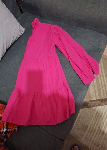 fusya renk uzun kol uzun gomlek - Görsel 9