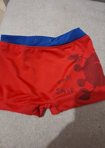 Erkek Çocuk Kırmızı Baskılı Şort Mayo - Görsel 5