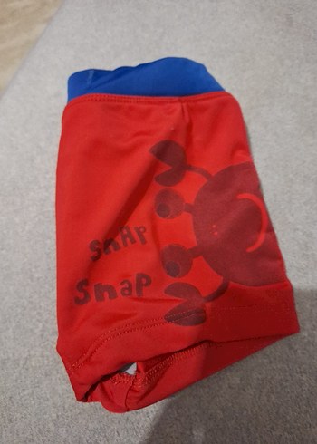 Erkek Çocuk Kırmızı Baskılı Şort Mayo - Görsel 4