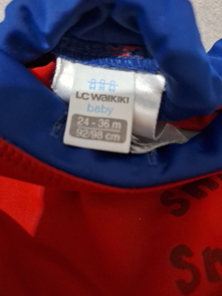 Erkek Çocuk Kırmızı Baskılı Şort Mayo - Görsel 3