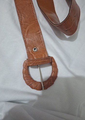 Kahverengi Deri Kadın Kemer - Görsel 5