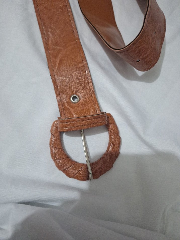 Kahverengi Deri Kadın Kemer - Görsel 5