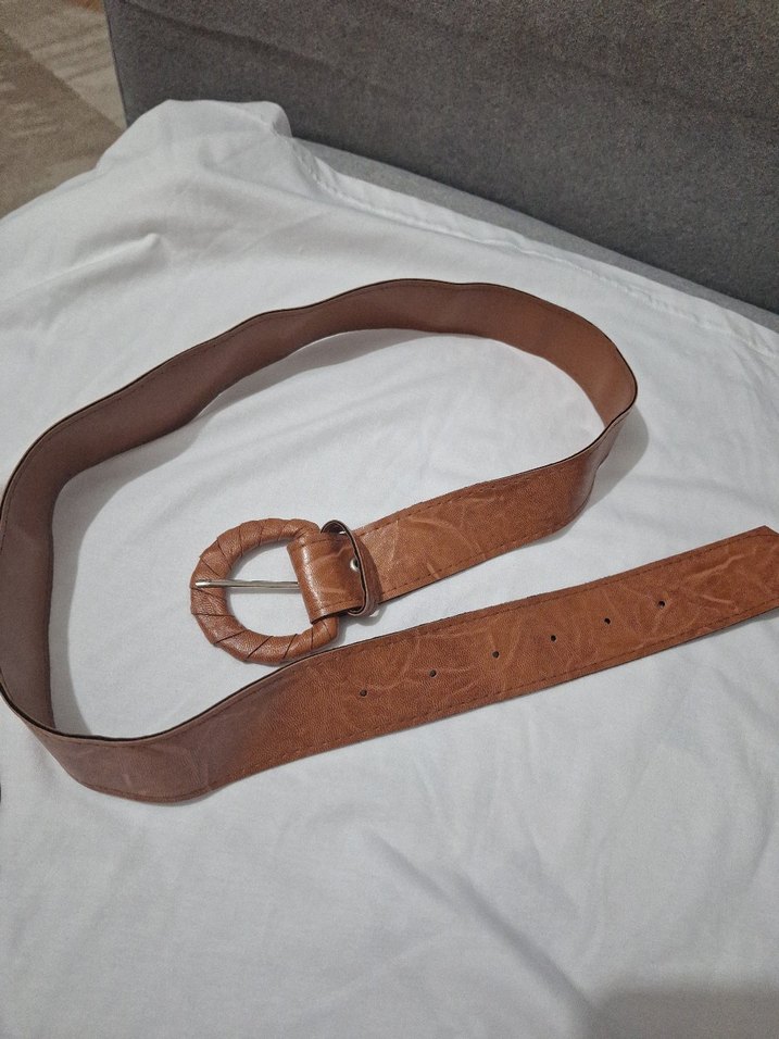 Kahverengi Deri Kadın Kemer - Görsel 2