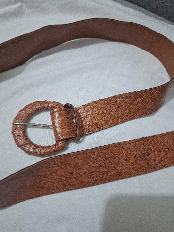 Kahverengi Deri Kadın Kemer - Görsel 3