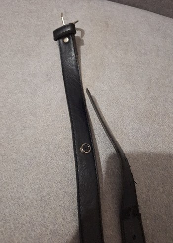 Kadın Siyah Deri Tokalı Kemer - Görsel 7