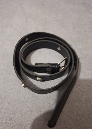 Kadın Siyah Deri Tokalı Kemer - Görsel 5