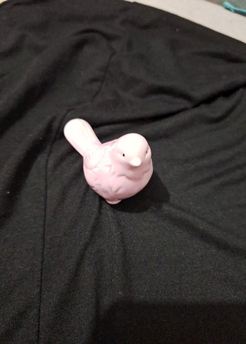 Pembe Pastel Kuş Figürü - Görsel 6