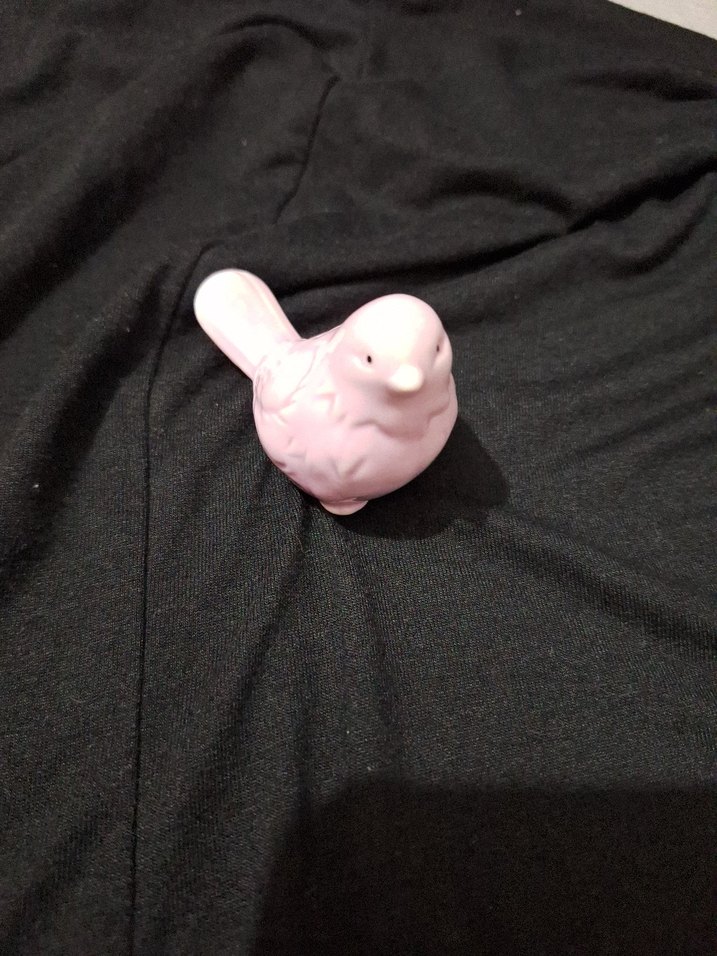 Pembe Pastel Kuş Figürü - Görsel 5